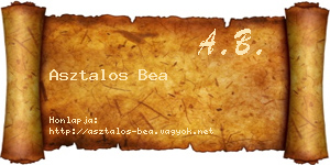 Asztalos Bea névjegykártya